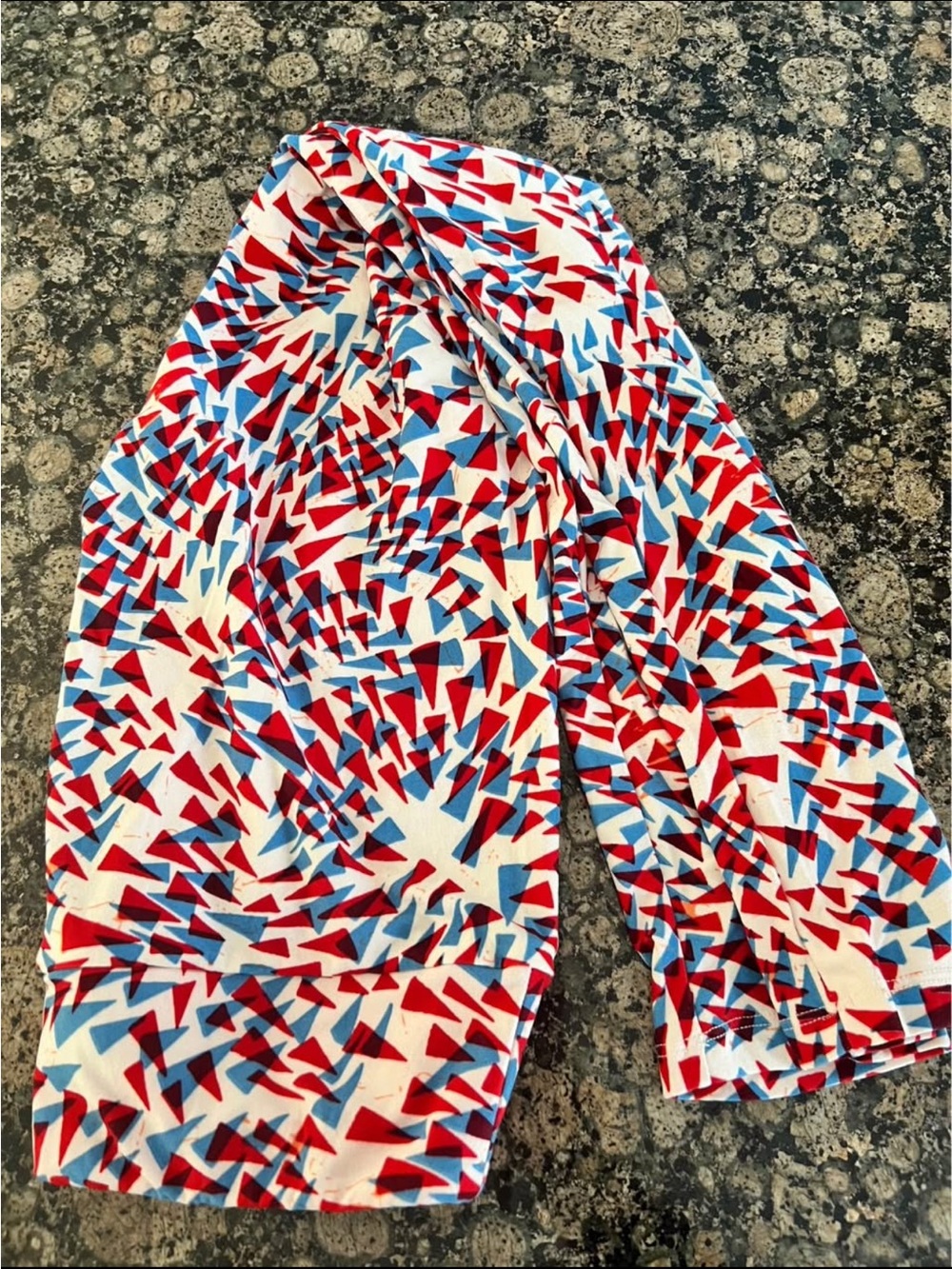 LuLaRoe Red, Blue, White Geometric Leggings